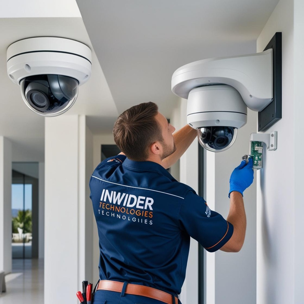 Security cctv installation services villa, office technication inwider inwider technologies